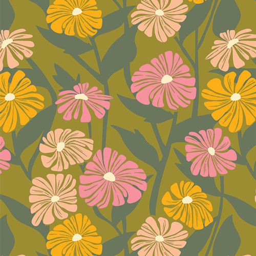 Art Gallery Fabrics Flower Bloom Growing Paths