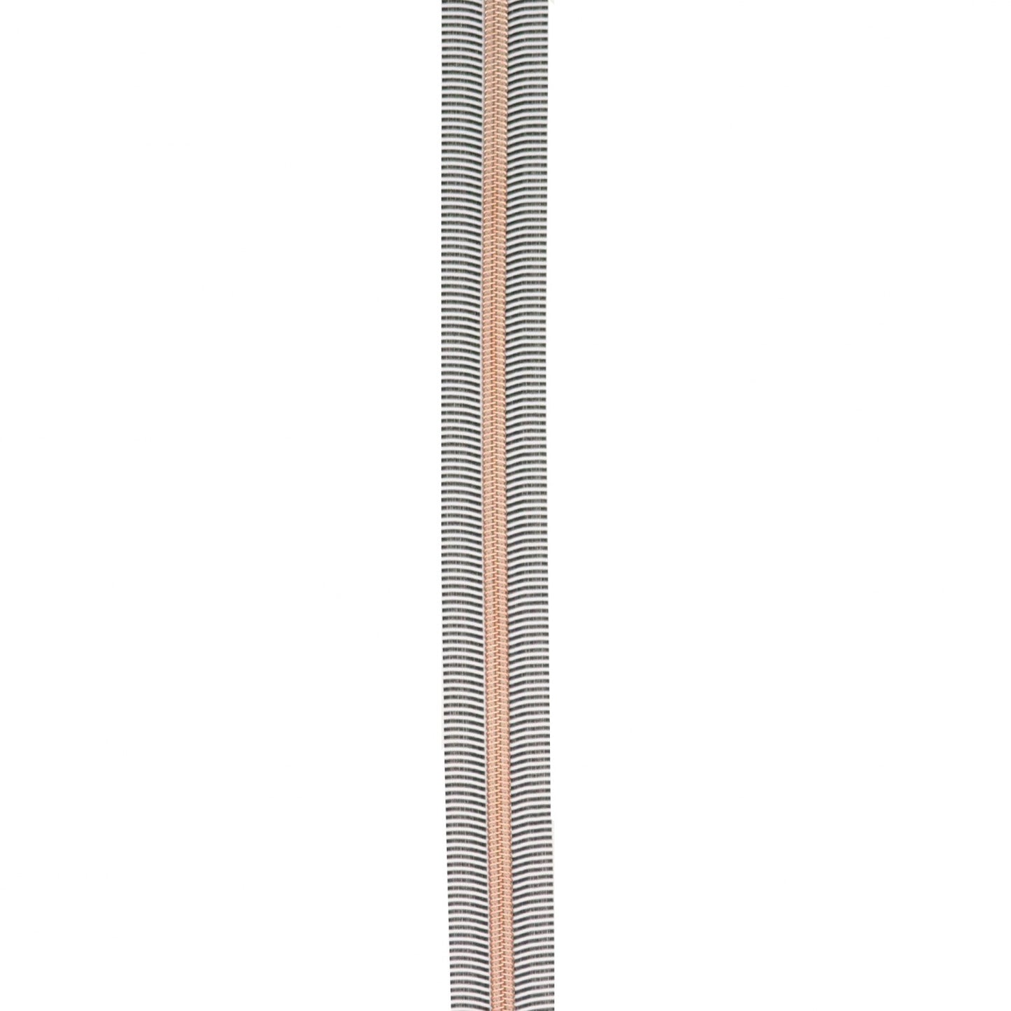Zipper by the Yard #5 ✿ Black & White ✿ Rose Gold