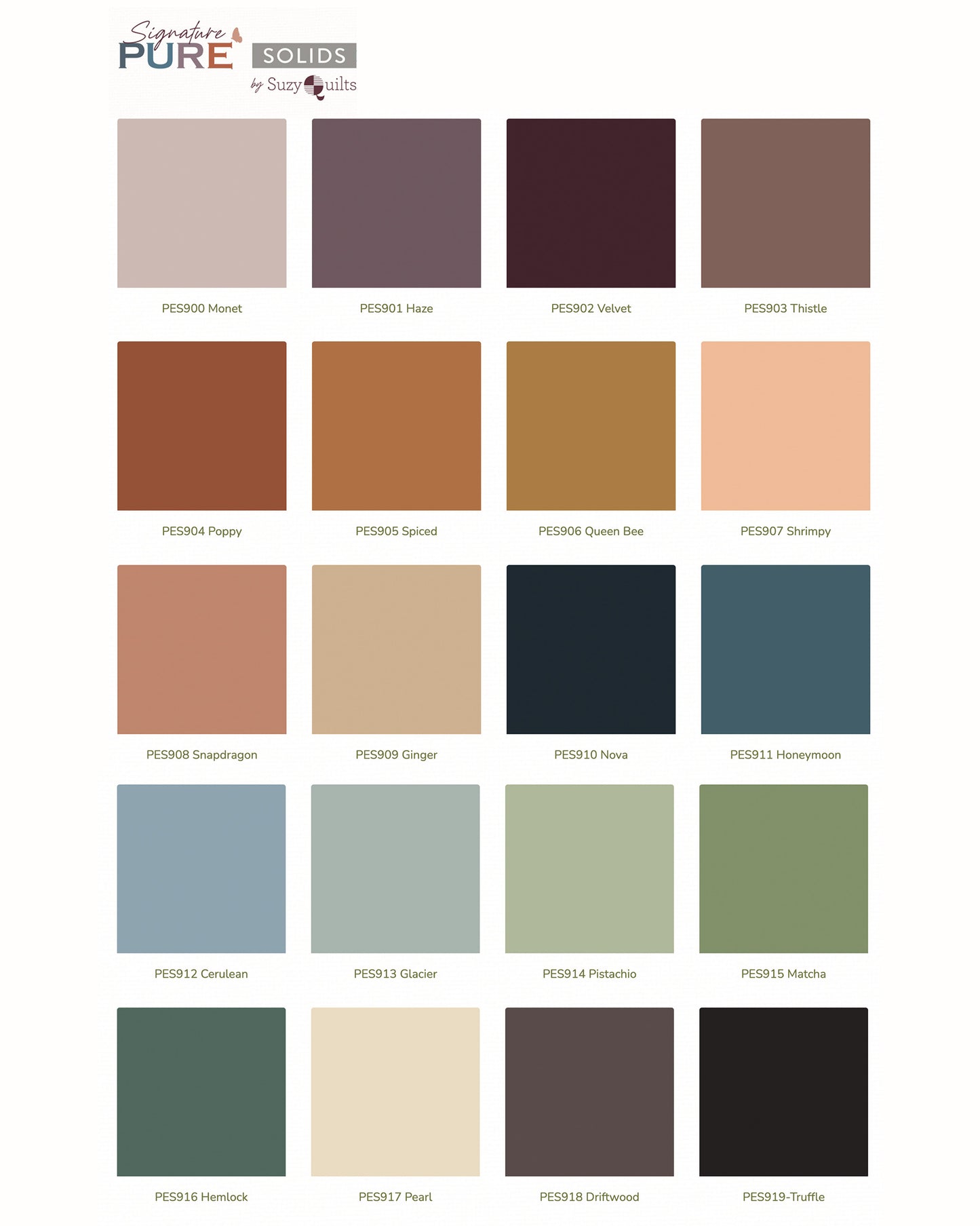 Suzy Quilts Edition ✿ AGF Pure Solids ✿ Fat Quarter Bundle