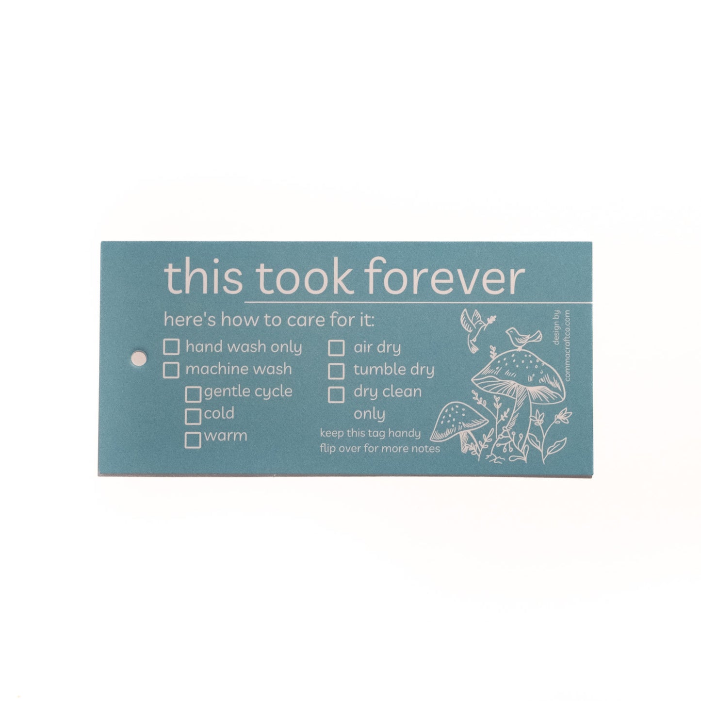 This Took Forever ✿ Blue Mushrooms ✿ Gift Tag