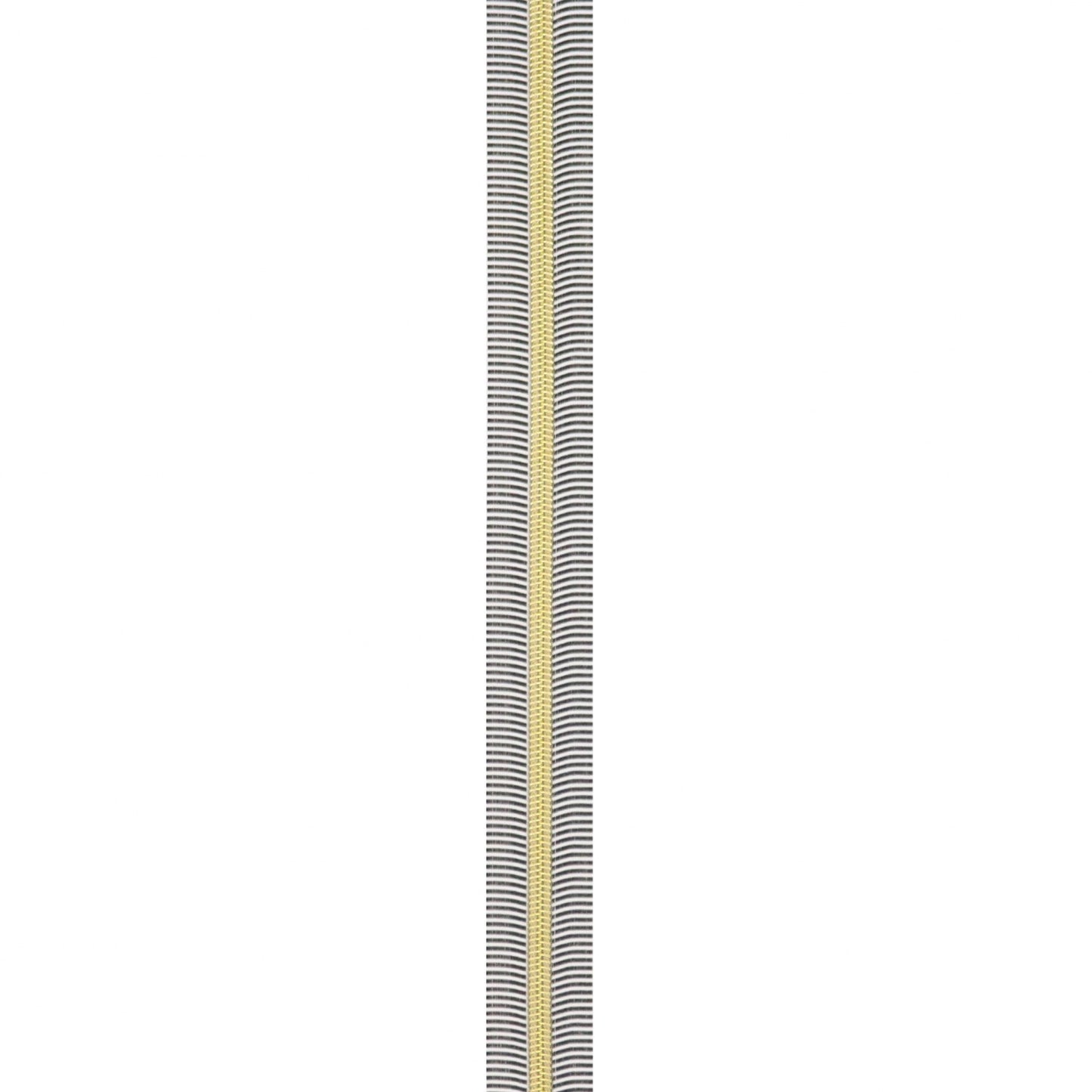 Zipper by the Yard #5 ✿ Black & White ✿ Gold