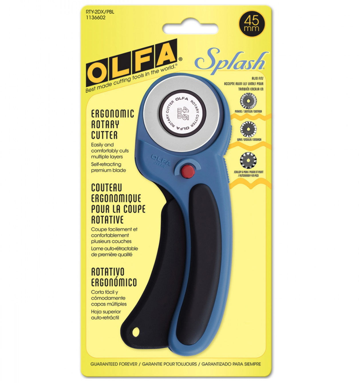 Olfa Ergonomic ✿ 45 mm Rotary Cutter ✿ Pacific Blue