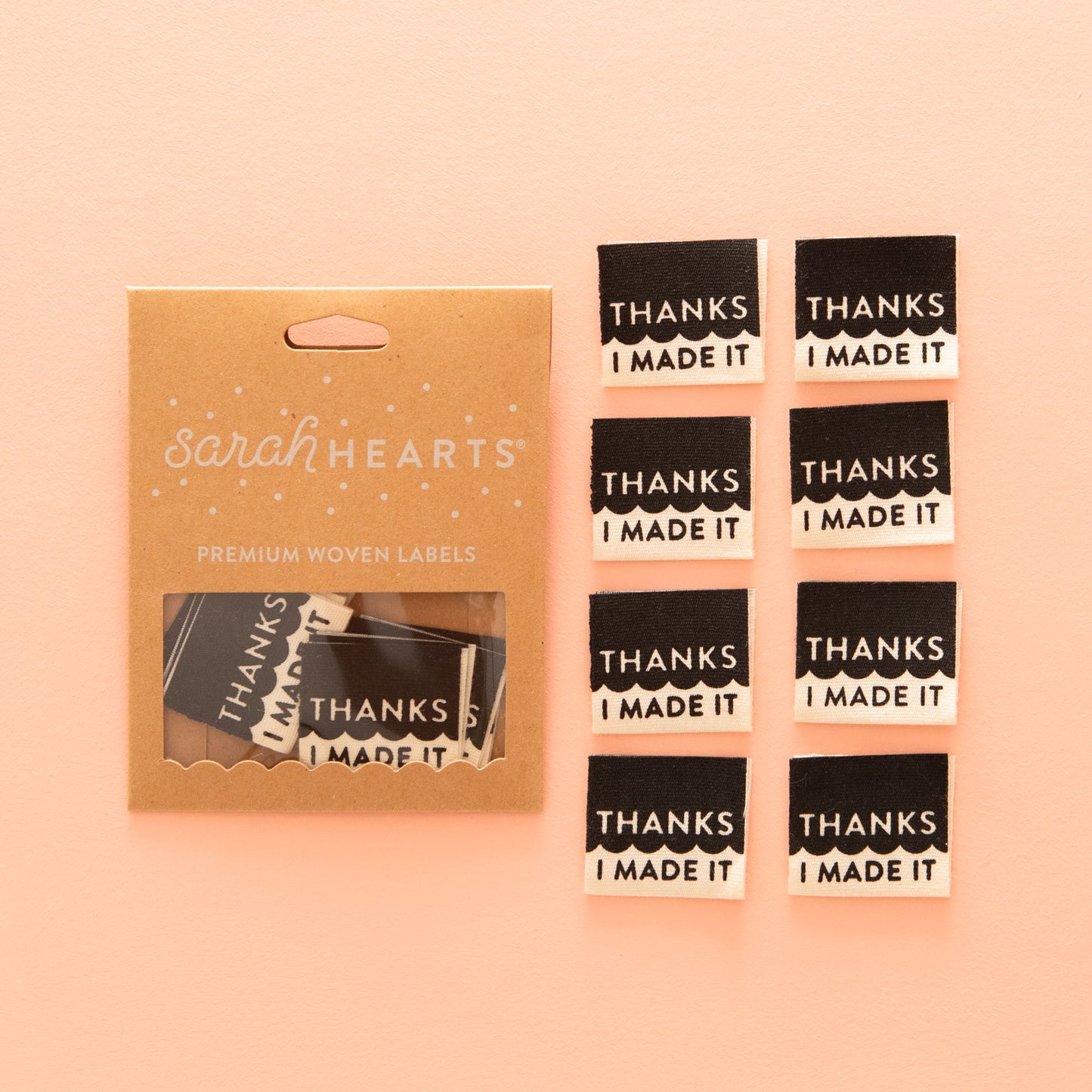 Thanks I Made It - Black/Organic Cotton ✿ Quilt Labels