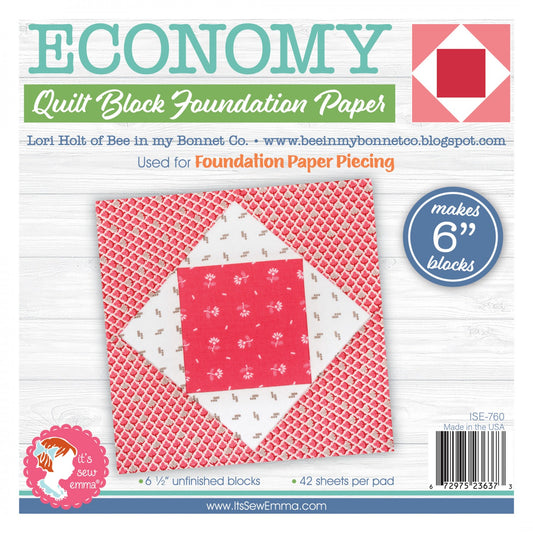 6" Economy Block ✿ Quilt Block Foundation Paper