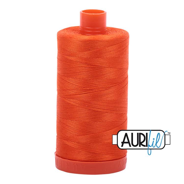 Aurifil ✿ Cotton Mako Thread 50wt ✿ Neon Orange