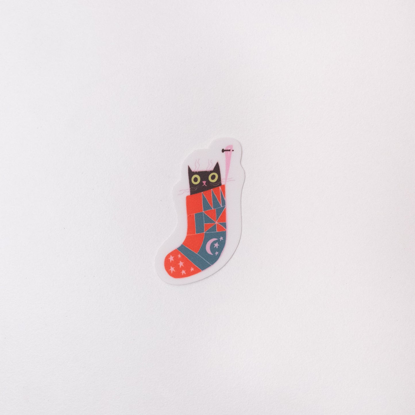 Quilted Stocking Cat ✿ Sticker ✿ LQC Exclusive