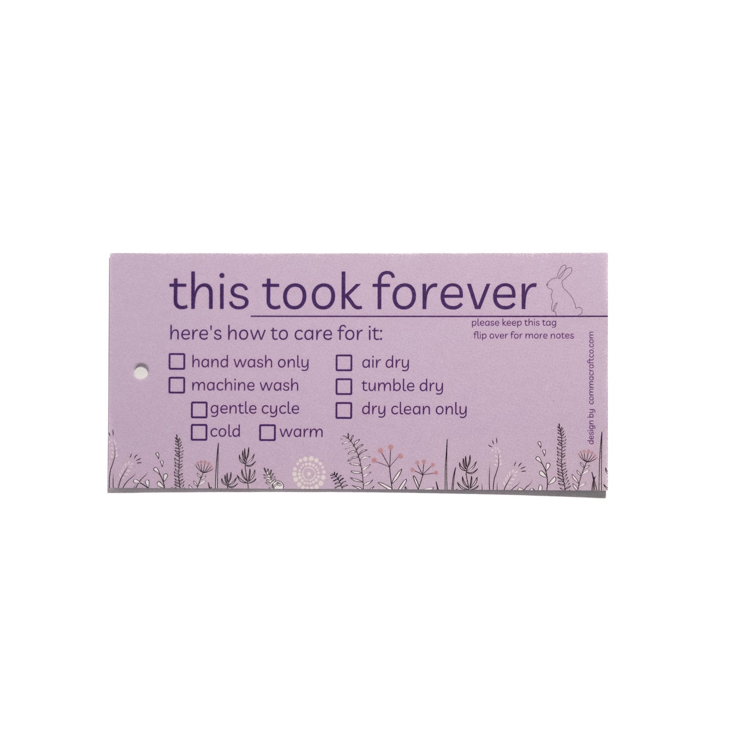 This Took Forever ✿ Purple Flowers ✿ Gift Tag