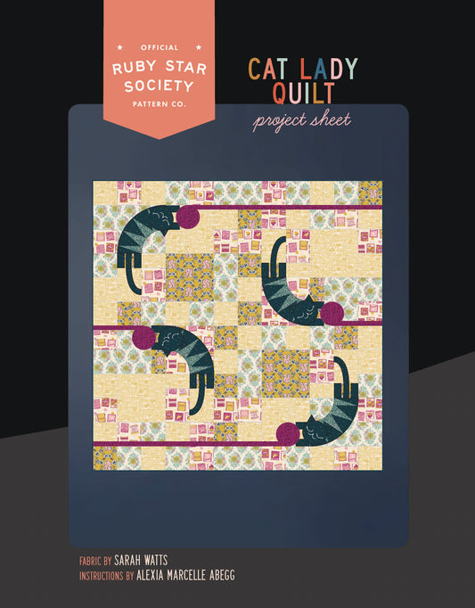 FREE ✿ Ruby Star Society ✿ Cat Lady Quilt Pattern