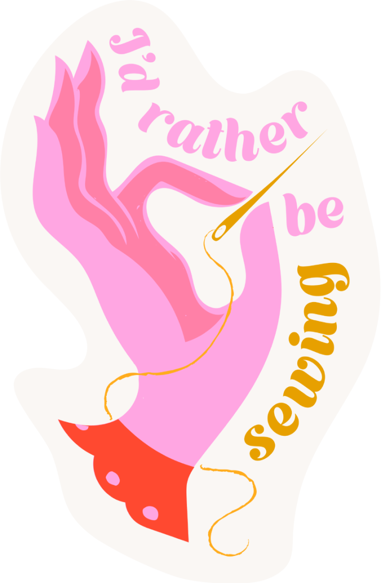 LQC Exclusive Sticker - I’d Rather Be Sewing