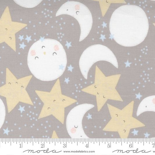 D is for Dream ✿ Moon & Stars ✿ Grey